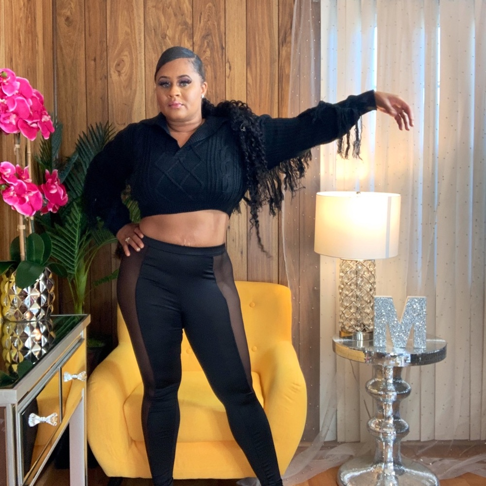 Black Crop Sweater